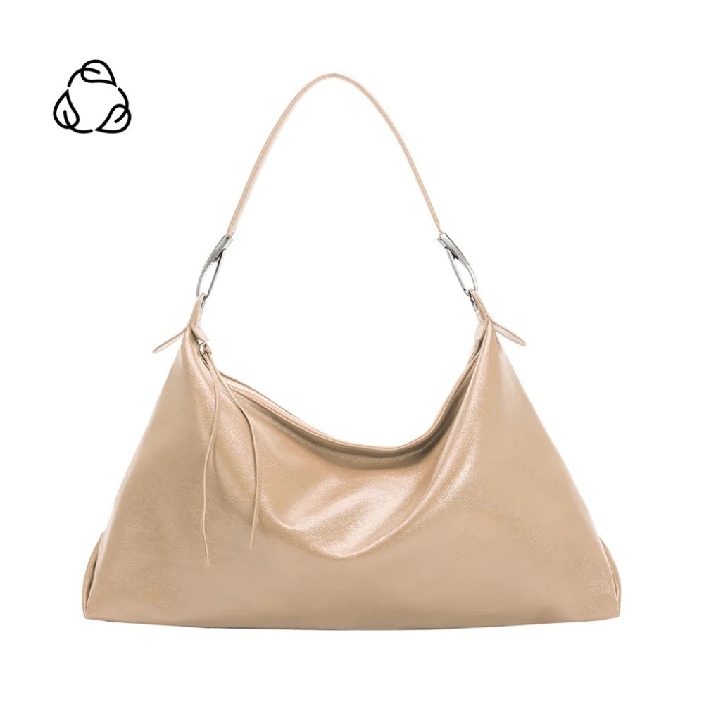 Melie Bianco Charlie Beige XL Recycled Vegan Tote Bag NWOT